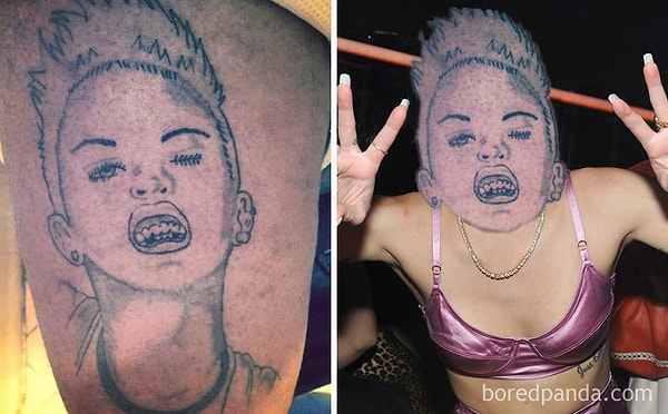 19. Майли Сайрус и заштопанный глаз