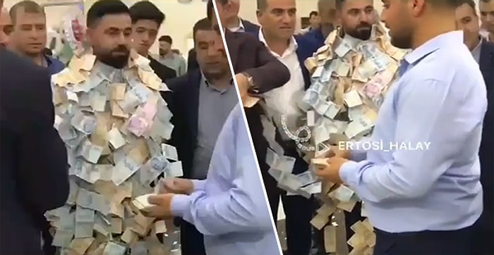 Düğünde Takılan Paralar Yüzünden Para Ağacına Dönüşen Damat