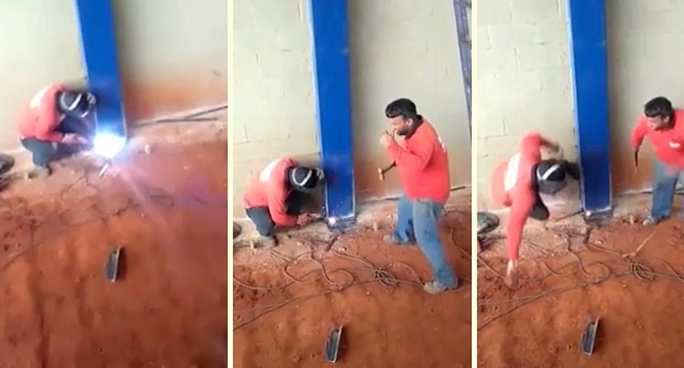 Kaynak Yapan Arkadaşına Eşek Şakası Yaparak Ölümüne Korkutan Adam