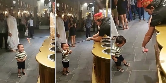 Dondurmasını Bir Türlü Alamayınca Sevimlilik Patlaması Yaşayan Ufaklık