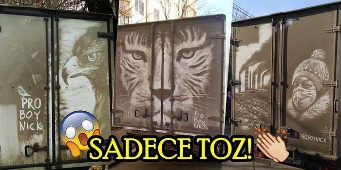 Kirli Kamyonların Üzerine Resim Çizerek Sanatı Başka Bir Boyuta Taşıyan Rus Sanatçı