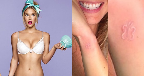 11. Бар Рафаэли выбрала белый цвет для своей татуировки.