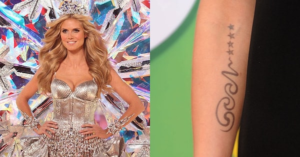 12. Хайди Клум в свое время оказалась более смелой и сделала огромное тату на руке с именем теперь уже бывшего мужа.