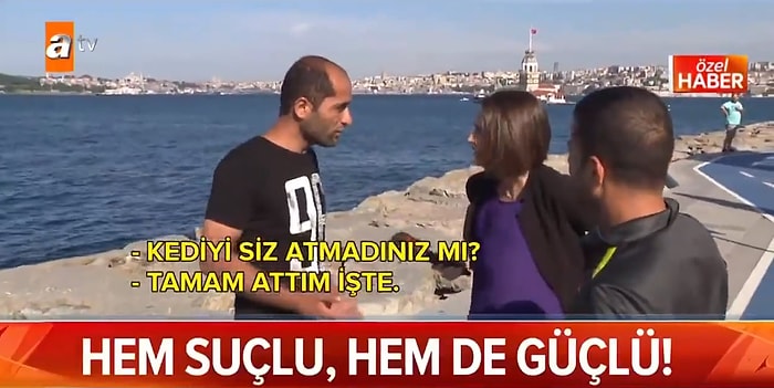 Yavru Kediyi Denize Fırlatan Caniden İlginç Savunma: 'Suya Bandırdım'