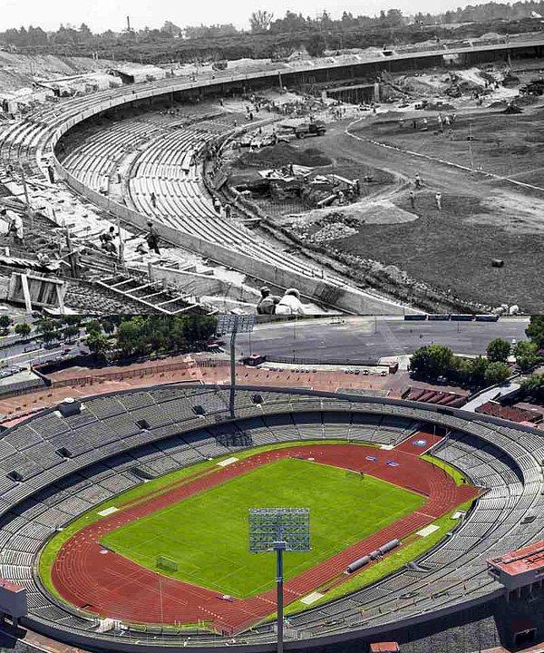 10. Estadio Olímpico Universitario, Mexico City (1952'den 2018'e)