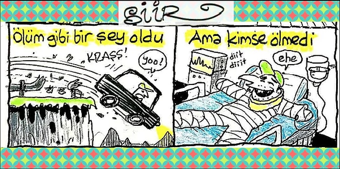 Kötü Kedi Şerafettin'in Yaratıcısı Bülent Üstün'ün Şiir ve Karikatürü Birleştirdiği Muhteşem Çalışmaları