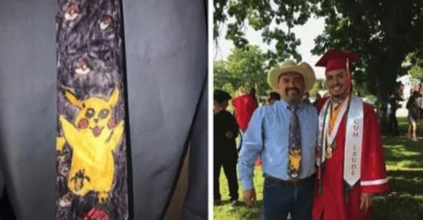 29. «Я сделал этот галстук для своего папы, когда пошел в первый класс. Сегодня он надел его на мой выпускной»