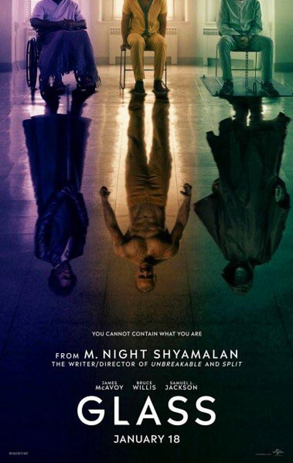 11. M. Night Shyamalan'ın Samuel L. Jackson, Bruce Willis, Anya Taylor-Joy'lu filmi Glass'tan bir poster yayınlandı.