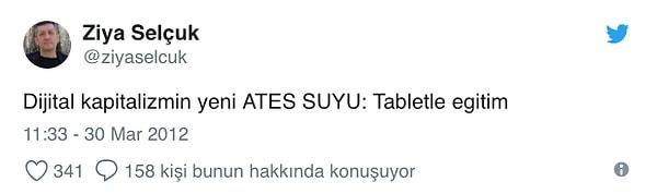 Bir dönem AKP'nin projesinde yer alan daha sonra vazgeçilen 'tabletle eğitim' Bakan Selçuk tarafından eleştirilmiş.