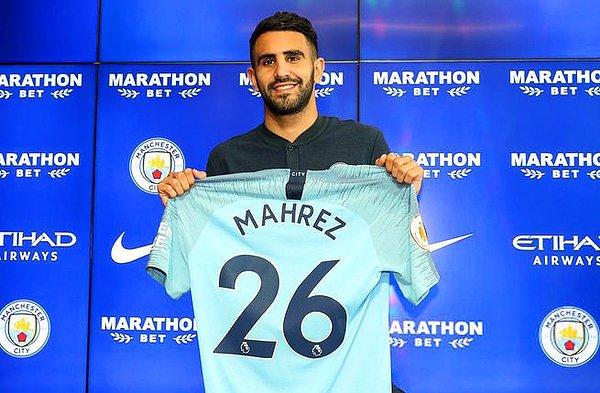 Riyad Mahrez ➡️ Manchester City - [67.8 milyon euro]