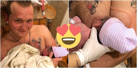 Baba Gibi Baba! Yenidoğan Bebeğini Emziren Babanın Fotoğrafları Sosyal Medyayı Salladı