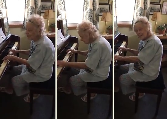 104 Yaşındaki Emekli Müzik Öğretmeninden Muazzam Bir Piyano Resitali
