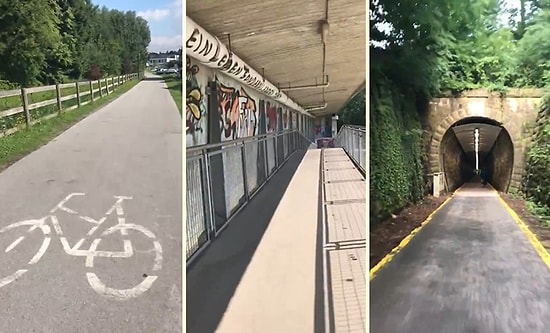 Avusturya'da Bisiklet Kullanan İnsanlar İçin Düşünülmüş Keşke Bizde de Olsa Dedirten Bisiklet Yolları