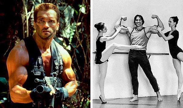 12. Arnold Schwarzenegger, rolü için bataklıkta yüzdü ve ardından ishal oldu.