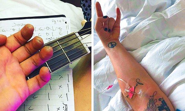 16. Lady Gaga, yeni şarkı yazarken, neredeyse parmaklarını kesecekti.