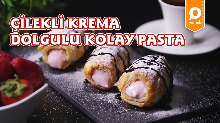 Göz Kırpma Hızında Yapıp Gönüllerde Taht Kuracağınız Bir Tatlı: Çilekli Krema Dolgulu Kolay Pasta Nasıl Yapılır?