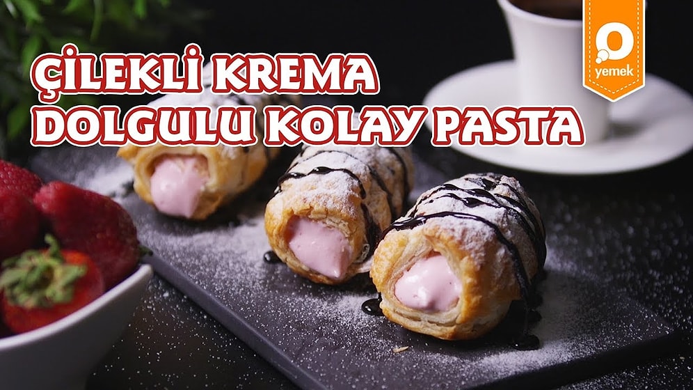 Göz Kırpma Hızında Yapıp Gönüllerde Taht Kuracağınız Bir Tatlı: Çilekli Krema Dolgulu Kolay Pasta Nasıl Yapılır?