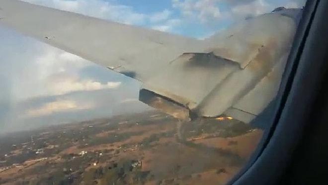 Havadayken Motoru Yanmaya Başlayan Uçağın İçinden Saniye Saniye Düşme Anları