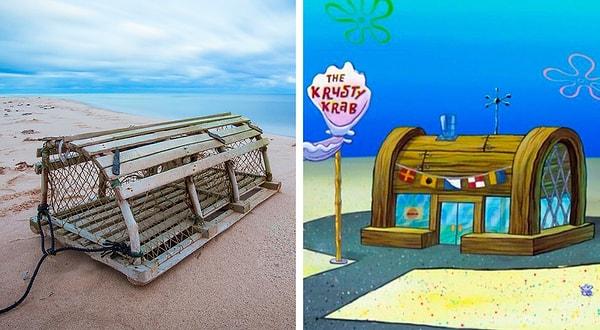 8. “Sünger Bob Kare Pantolon çizgi filmindeki Krusty Krab restoranı, gerçek bir yengeç tuzağıymış!"
