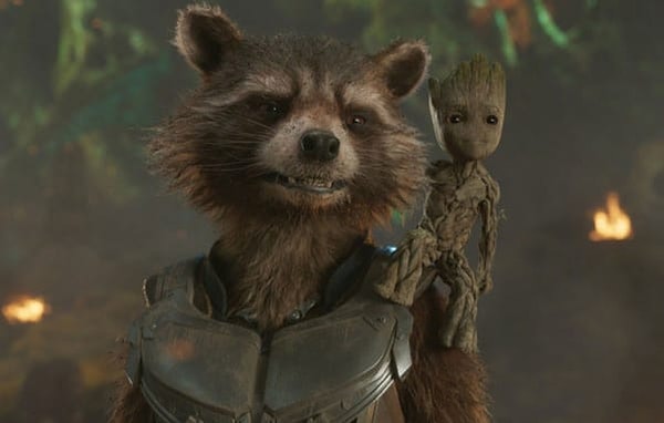 12. Ракета и Грут из киновселенной Марвел