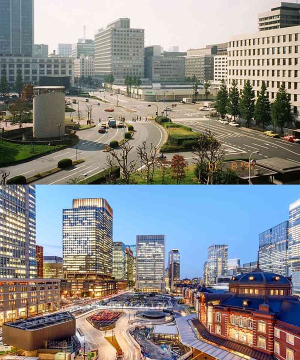 14. Железнодорожный вокзал "Станция Токио" (Япония): 1997 vs. 2018