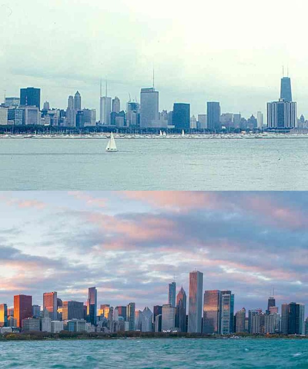 16. Небоскрёбы Chicago Skyline (США): 1970 vs. 2018