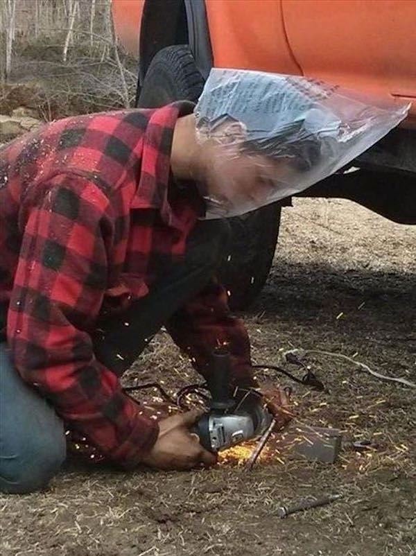 10. Сварка опасна для глаз, но только не для его...