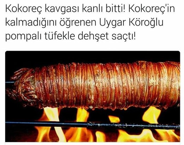 15. Ne demek kokoreç yok?