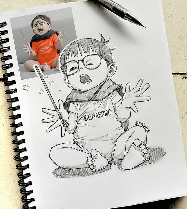 3. ...который создаёт наброски реальных людей в анимешном стиле.