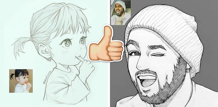 Иллюстратор создаёт скетчи реальных людей в виде мультяшных персонажей, а люди поражаются сходству!