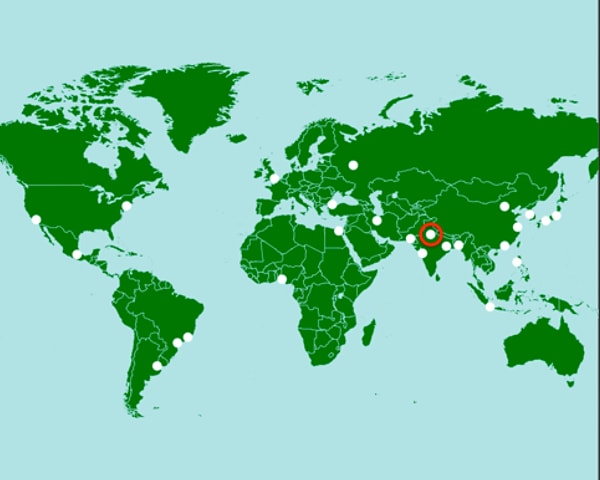 9. Какой город отмечен красным кружочком?