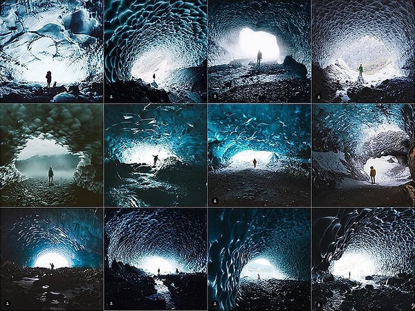 8. Человек в ледяной пещере