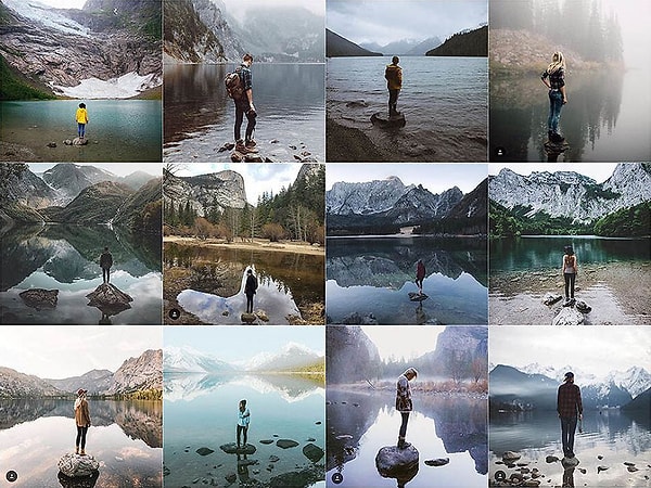 16. Фото на камне у воды