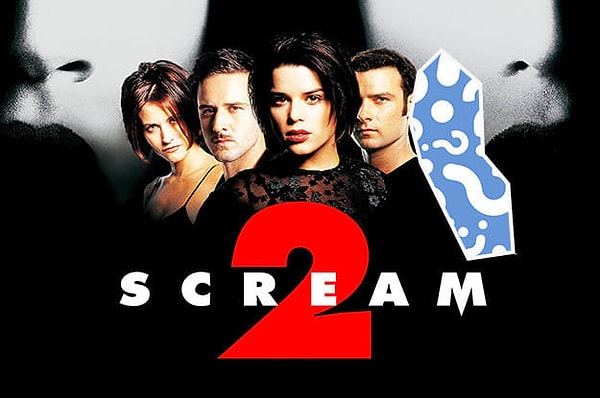 6. Кого не хватает на постере фильма "Крик 2"?