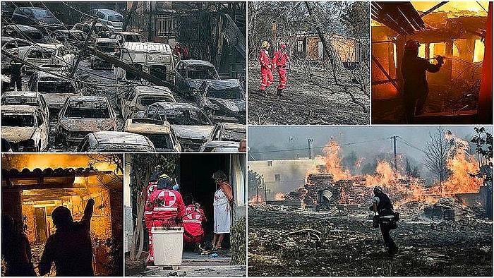 Milli Yas İlan Edildi! Yunanistan'daki Orman Yangınlarında Ölü Sayısı 70'i Aştı
