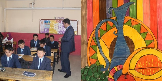 Türkiye'ye Yerleşen Kırgız Öğrencilerin Okul İhtiyaçlarını Karşılamak İçin Yaptıkları Resimler İstanbul'da Sergileniyor