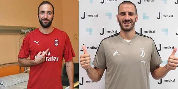 İtalya'da Dev Takas Gerçekleşti! Higuain Milan’a, Bonucci yeniden Juve’ye Transfer Oldu