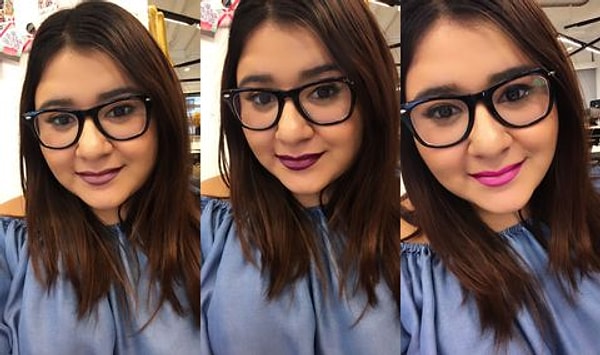 Фильтр позволяет попробовать на себе 7 разных цветов самых популярных помад из Kylie Cosmetics (серии косметики от Кайли).