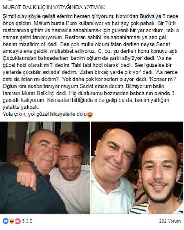 Ve Budva'ya gelerek dönerciyi ziyaret eden Türk turistleri evinde, üstelik Murat Dalkılıç'ın yatağında ağırlıyor!