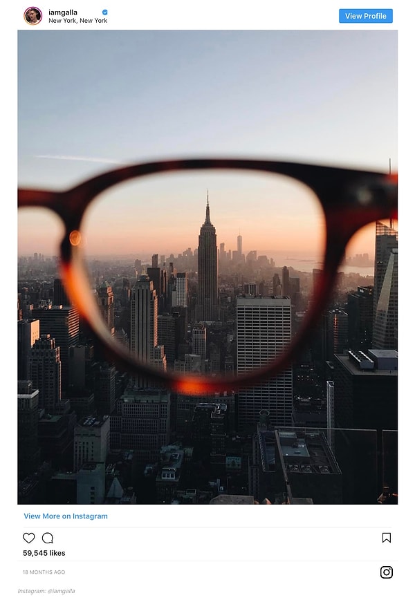 14. Носишь очки для зрения? Поиграй с линзами. Например, если у тебя близорукость, фото через линзу приблизит удаленный объект, на котором ты сфокусировался/лась.