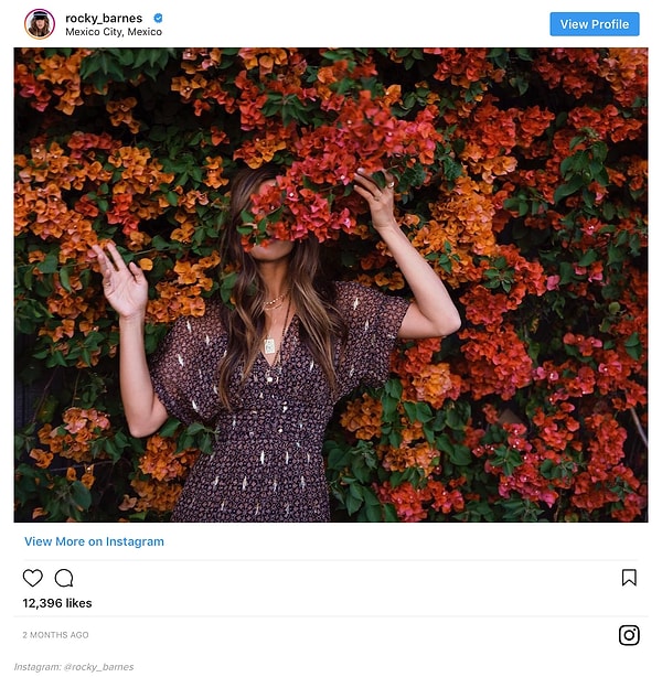 19. И напоследок универсальный совет: всегда извлекайте максимум из ярких и текстурных фонов. Природа - это идеальный бэкграунд для классных Инстаграм-снимков!