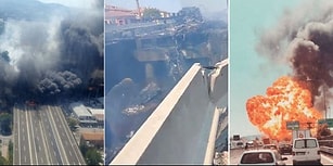 Otoyolda Patlayan Akaryakıt Tankerinin Kaydedilen Korkunç Görüntüleri