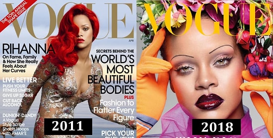 Звезды на своих первых и самых недавних обложках «Vogue»