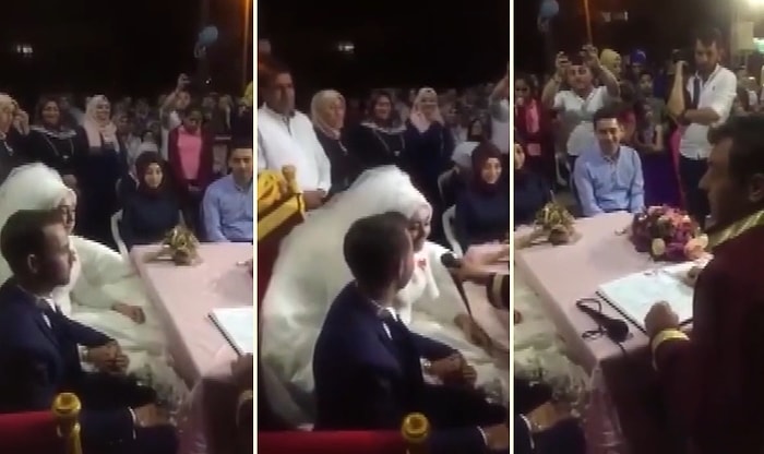 Şakacı Gelinin Kelime Oyunu Ters Tepince Nikah Memuru Masadan Kalktı!
