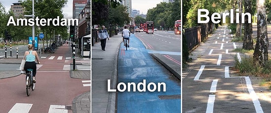 Almanya'da Şaşkınlığa Neden Olan Zig-zag Bisiklet Yolu