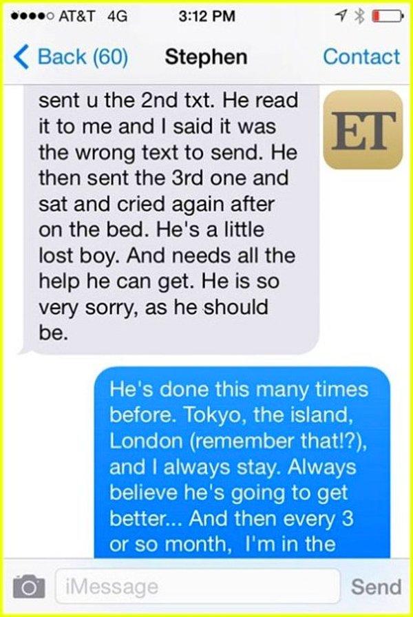 Ardından Heard, Depp'in asistanı ile olan mesajlaşmalarını yayımladı. Mesajlarda Depp'in kendisine daha önce Tokyo'da, Adada ve Londra'da şiddet uyguladığını iddia ediyordu.