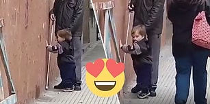 Görme Engelli Babasına Kılavuzluk Eden Minik Kahraman