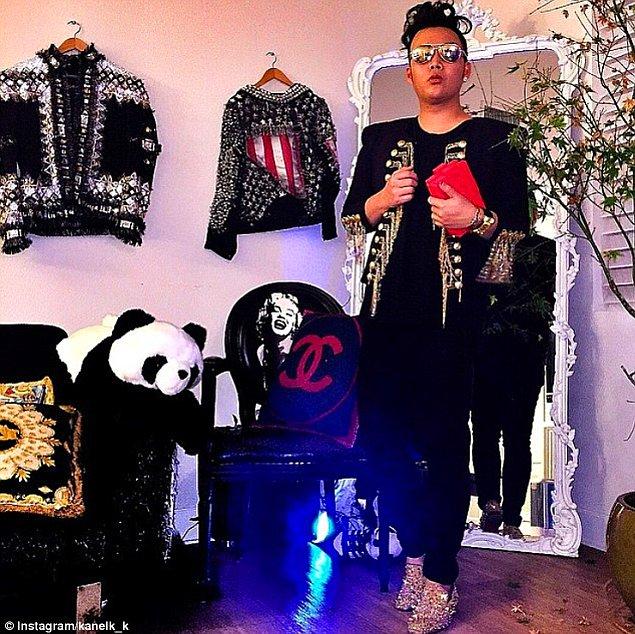 Kane Lim, 2014 yılında Chanel ve Balmain eşyaları ile kendini sosyal medyada gösteriyor.