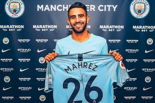 2. Riyad Mahrez ➡️ Manchester City - [67.8 milyon euro]