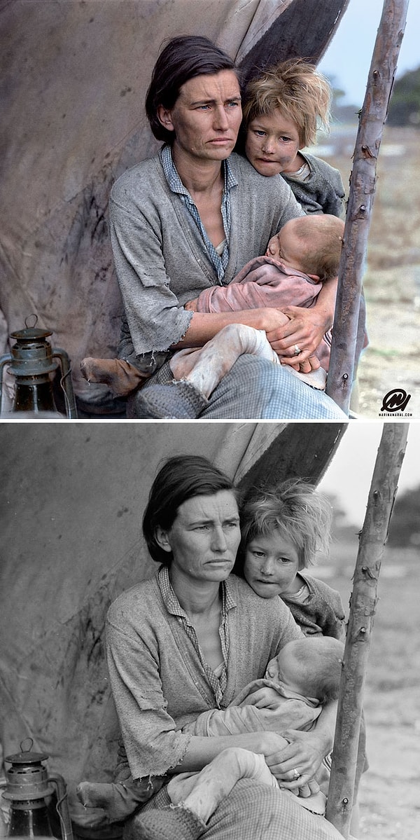 27. Мать-мигрант, Нипомо, Калифорния, 1936 год.